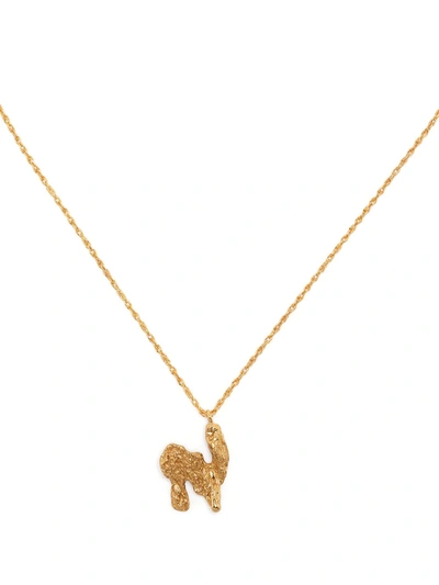 Loveness Lee N Alphabet Pendant Necklace In Gold