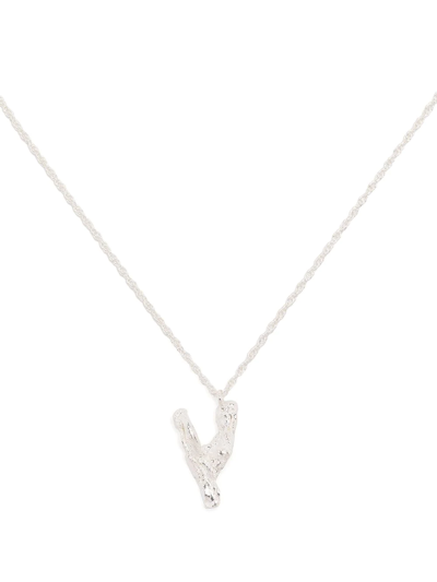 Loveness Lee Y Alphabet Pendant Necklace In Silber