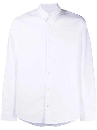 Apc Button-down Organic Cotton Shirt In Weiss