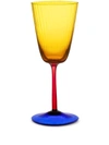Dolce & Gabbana Hand-blown Murano White Wine Glass In Gelb