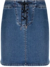 SEE BY CHLOÉ LACE-UP DENIM SKIRT