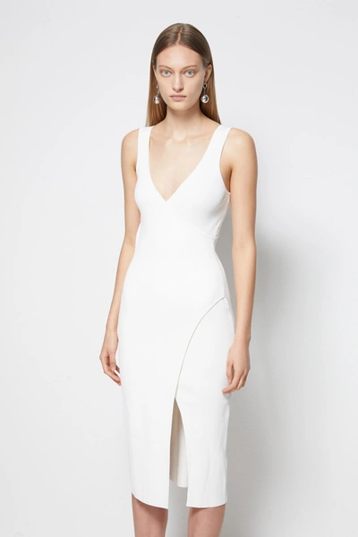 Core Collection Signature Ribbed Knit Dress In White