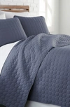 Southshore Fine Linens Ultra-soft Oversized Quilt Set In Steel Blue