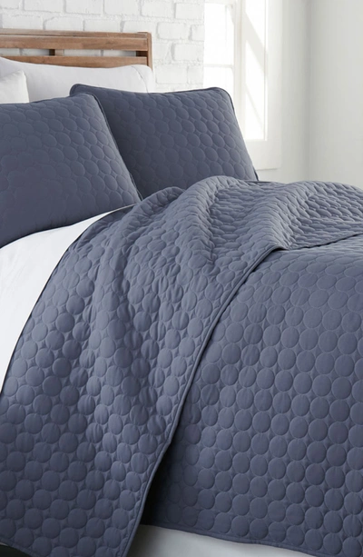 Southshore Fine Linens Ultra-soft Oversized Quilt Set In Steel Blue