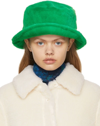Stand Studio Green Wera Faux Fur Bucket Hat