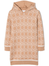 Chloé Monogram-pattern Knitted Jumper Dress In Neutrals