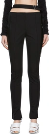 Helmut Lang Panel Waist-strap Skinny Trousers In 001 Black