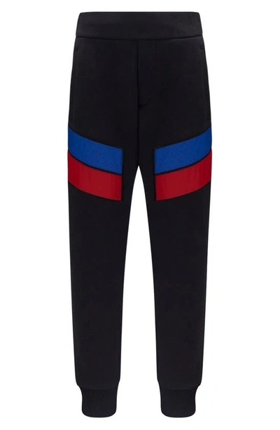 Moncler Kids' Boy's 2-stripe Jogger Sweatpants In Black