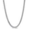 AMOUR AMOUR 5.5MM DOUBLE CURB LINK CHAIN NECKLACE IN STERLING SILVER