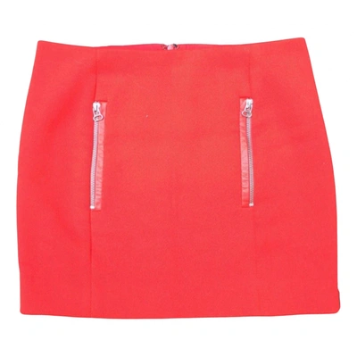 Pre-owned Maje Mini Skirt In Red