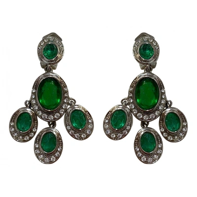 Pre-owned Carlo Zini Earrings In Green