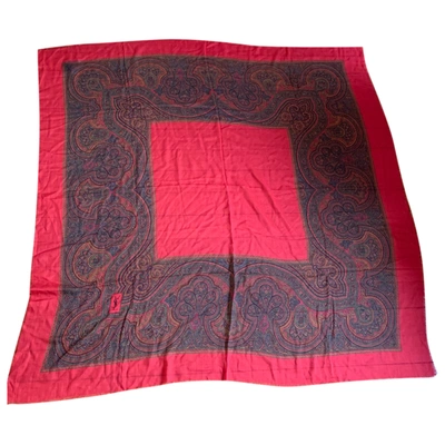 Pre-owned Saint Laurent Cashmere Scarf In Red