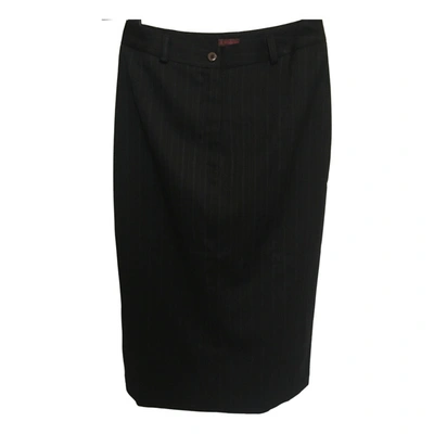 Pre-owned Bensimon Wool Mid-length Skirt In Black