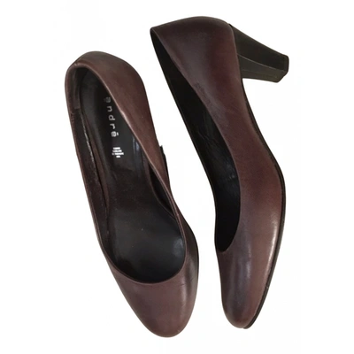 Pre-owned André Leather Heels In Brown