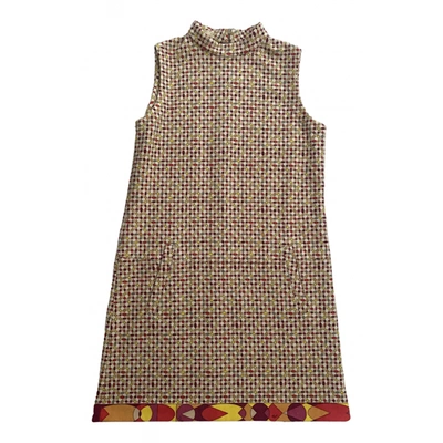 Pre-owned Emilio Pucci Wool Mid-length Dress In Multicolour