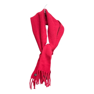 Pre-owned Agnès B. Wool Stole In Red