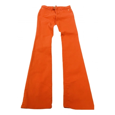 Pre-owned Dsquared2 Straight Jeans In Orange