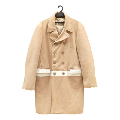 Pre-owned Helmut Lang Wool Trench In Beige