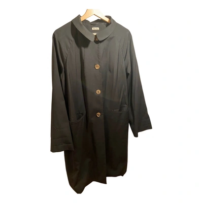 Pre-owned Miu Miu Trench Coat In Black