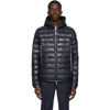Moncler Navy Down Galion Puffer Jacket In Blue