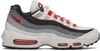 NIKE WHITE & RED AIR MAX 95 SNEAKERS