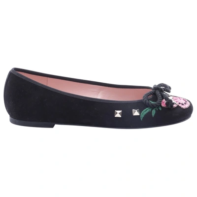 Pre-owned Pretty Ballerinas Leather Flats In Black
