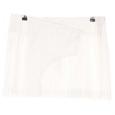 Pre-owned Derek Lam Wool Skirt In White