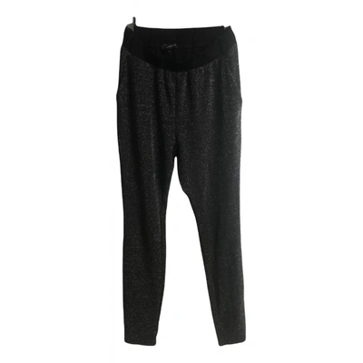 Pre-owned Second Female Trousers In Metallic