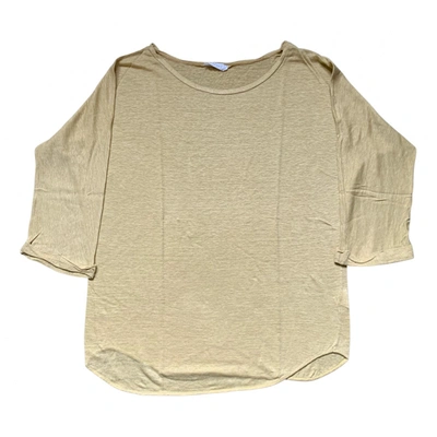Pre-owned Forte Forte Linen T-shirt In Yellow