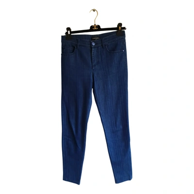 Pre-owned Chanel Slim Pants In Blue