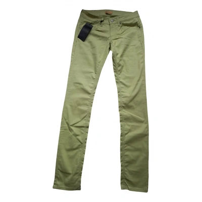 Pre-owned Costume National Slim Pants In Green