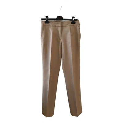 Pre-owned Escada Wool Straight Pants In Camel