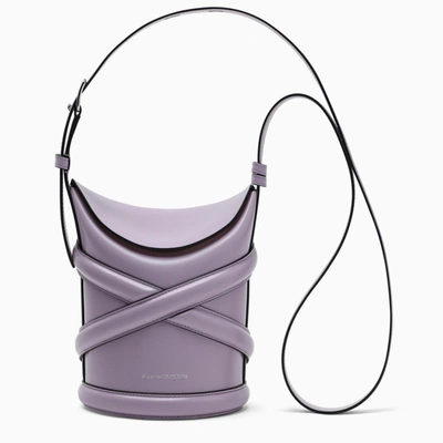 Alexander Mcqueen Lilac Leather Small Bucket Bag In Purple