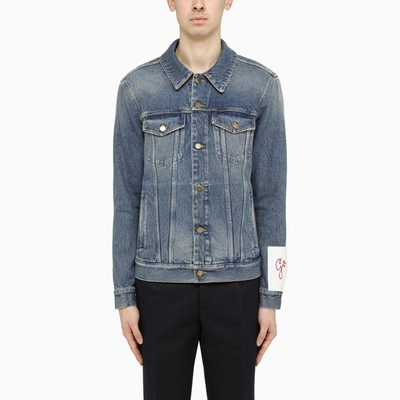 GOLDEN GOOSE LOGO-PATCH DENIM JACKET