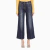 ULLA JOHNSON BLUE FLARED CROPPED JEANS