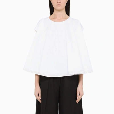 Loewe White Cotton Voluminous Blouse