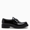 PRADA BLACK BRUSHED LEATHER LOAFER