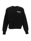 Alexander Mcqueen Graffiti Logo Patch Cotton Sweatshirt In Black/black