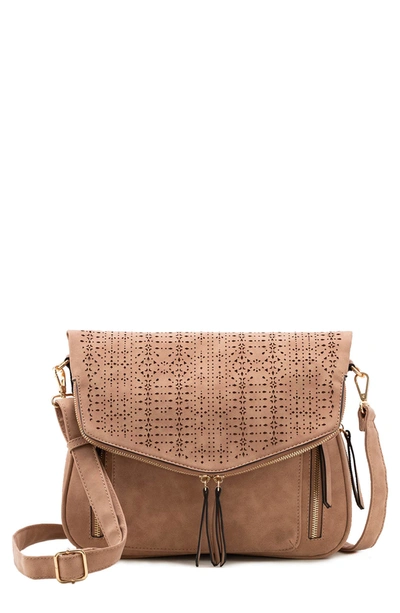 Violet Ray New York Kimmie Lasercut Envelope Flap Messenger Bag In