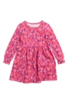 Harper Canyon Kids' Printed Pocket Dress In Pink Raspberry Colorful Shapes