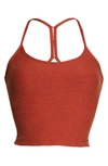 Beyond Yoga Space Dye Crop Tank In Orange Jasper Heather