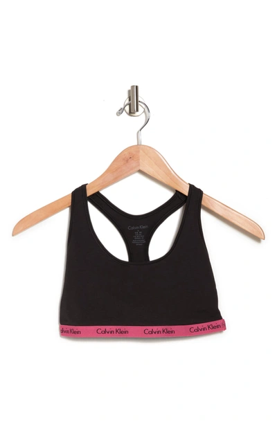 Calvin Klein Carousel Racerback Bralette In 8jh Frost Gray