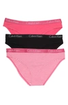 Calvin Klein Motive Cotton Bikini Panties In U6j Bl/ Lg/ Mslg