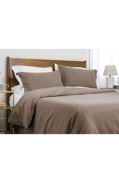 Southshore Fine Linens Luxury Essentials Duvet Cover Set In Dark Taupe