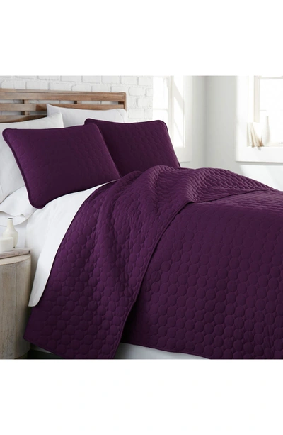 Southshore Fine Linens Ultra-soft Oversized Quilt Set In Purple