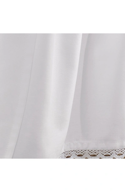 Laura Ashley Queen Crochet Ruffled Bedskirt In White
