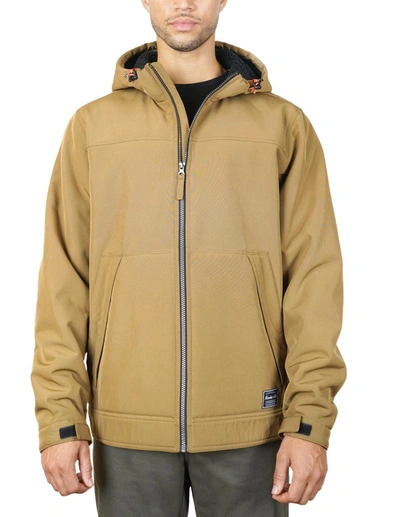 Hawke And Co Softshell Bonded Sherpa Jacket In Khaki