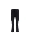 Agolde Riley High Rise Straight Crop Jeans In Edit In Black