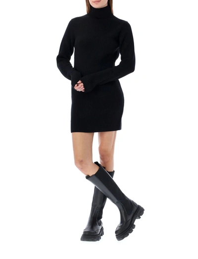 Gauge81 Herning Knitted Turtle-neck Dress - Atterley In Black