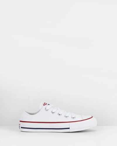 Converse Kids' Chuck Taylor All Star Ox Youth In Optical White/navy